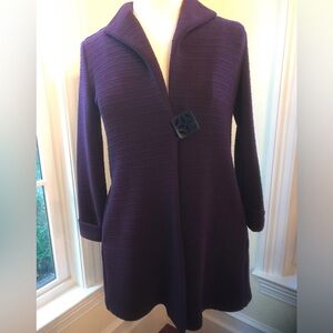 Joseph Ribkoff Purple Textured One Button Coat Style #153420